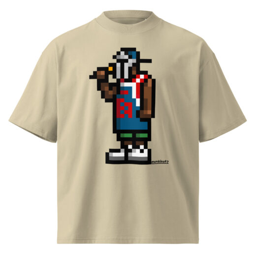 Unisex organic oversized high neck t-shirt